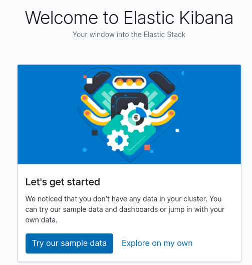 kibana welcome screenshot