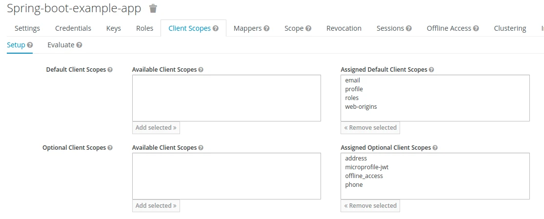 client scopes in Keycloak