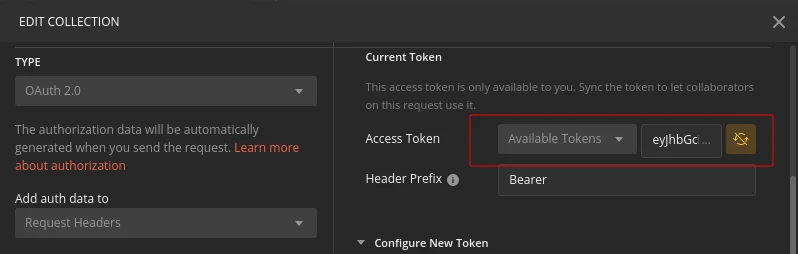 current access token