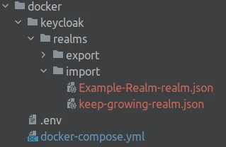 realms for directory import locally