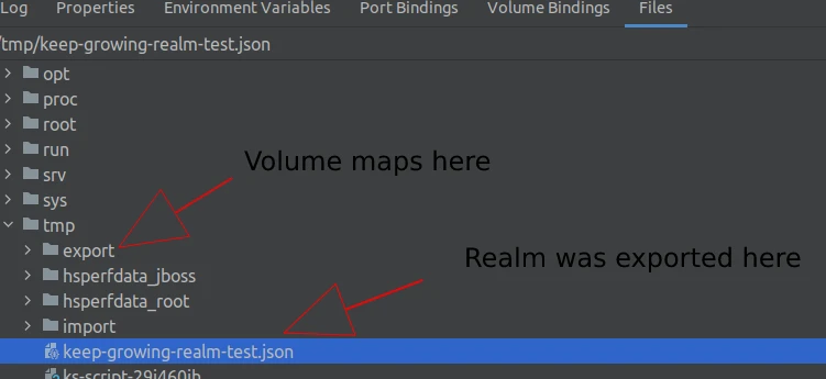 realm exported to a wrong path
