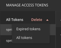 removing access tokens